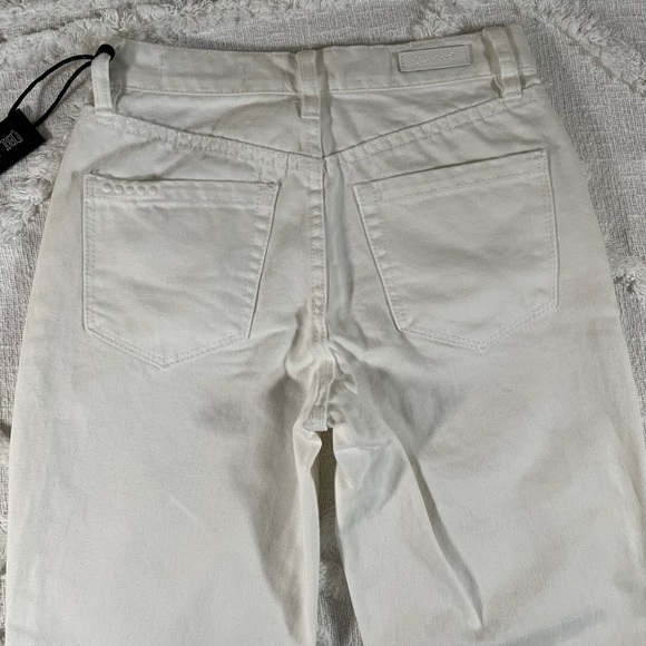 NWT BLANKNYC The Madison Crop High Waist Jeans Raw Hem White Size 24 - Picture 12 of 15